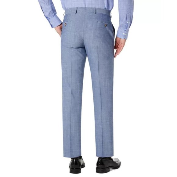 LAUREN RALPH LAUREN Men's Classic-Fit Suit Pants Blue Size 44x30 MSRP $190 - Picture 2 of 3